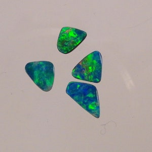 Australian, Opal, Doublets, Free Form, Parcel of 4, Gem Grade,Cabochon