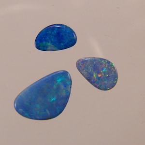 Australian, Opal, Doublets, Free Form, Parcel of 3, Nice Fire