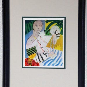 Henri Matisse, 1939 Colored Heliogravure, Embroidered Blouse, Matted, Framed, COA, Provenance, Superb , Antique, Vintage,Provenance,