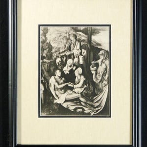 Albrecht Durer, Edition of 300, 1912 Gravure, Decente De croix, Matted, Framed, COA, Antique,
