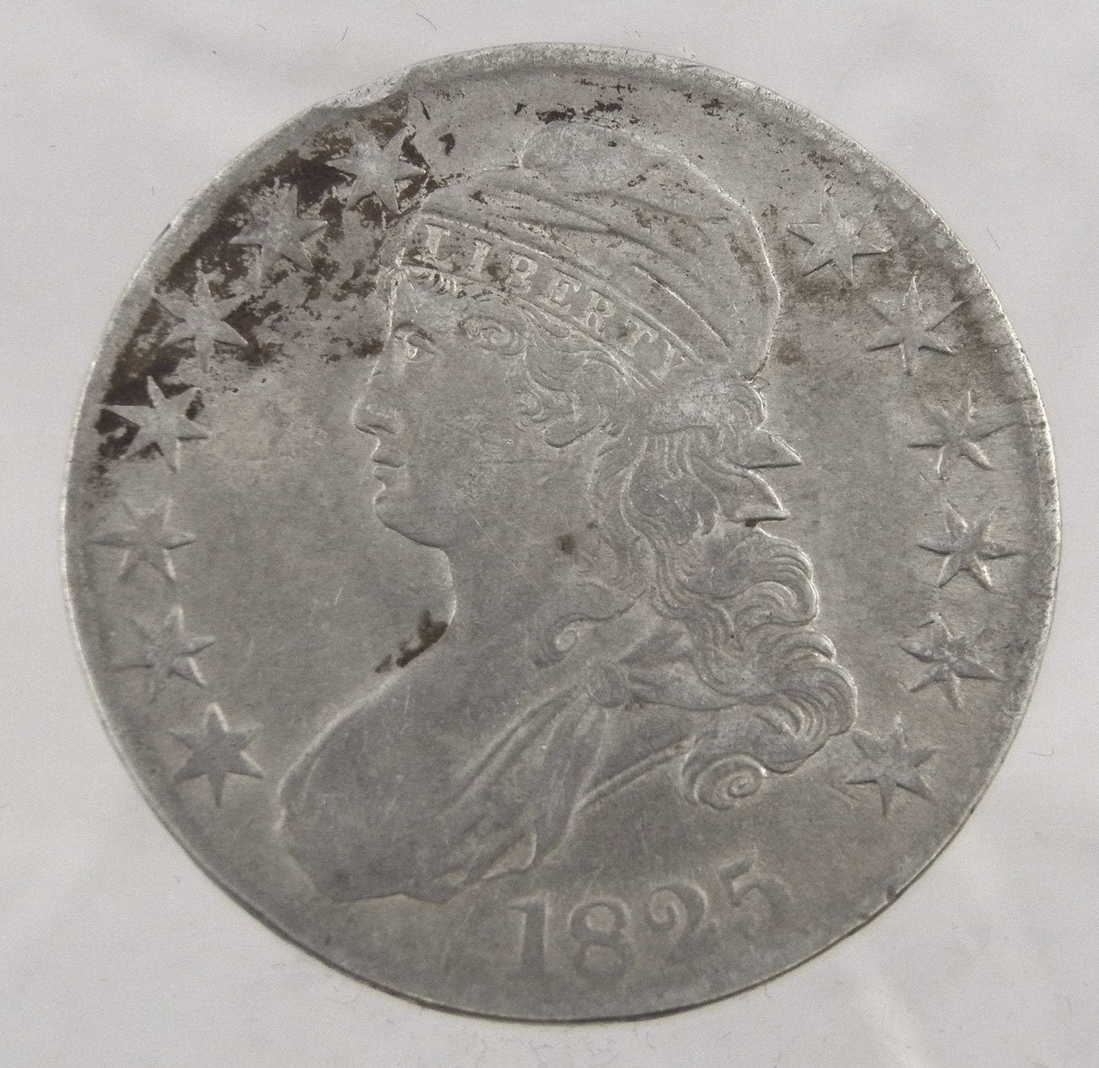1825 Capped Bust Fifty Cent, Circulated Coin