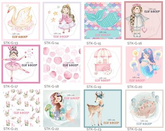 Flickklistermärken för presenter