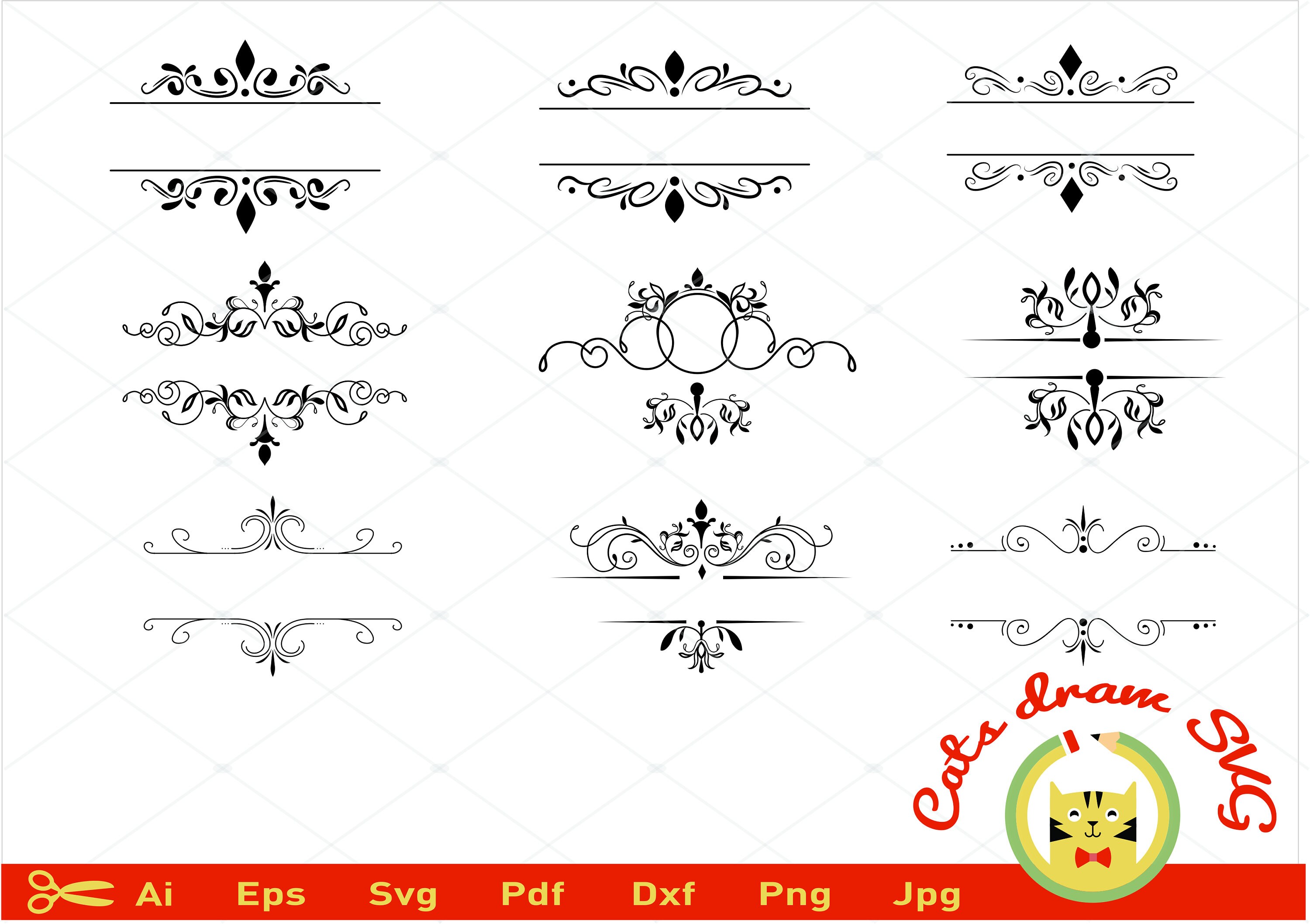 Download Wedding vector svg leaf svg flourish svg ornaments svg | Etsy
