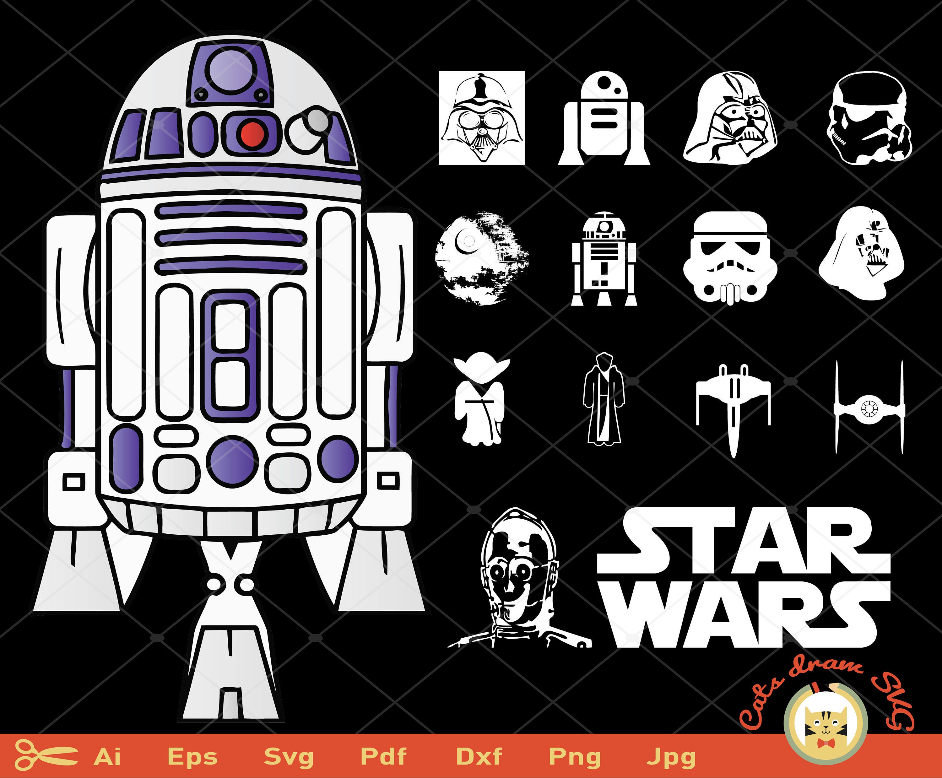 Download Star Wars Cricut SVG Designs Star Wars SVG Cut Files Star | Etsy