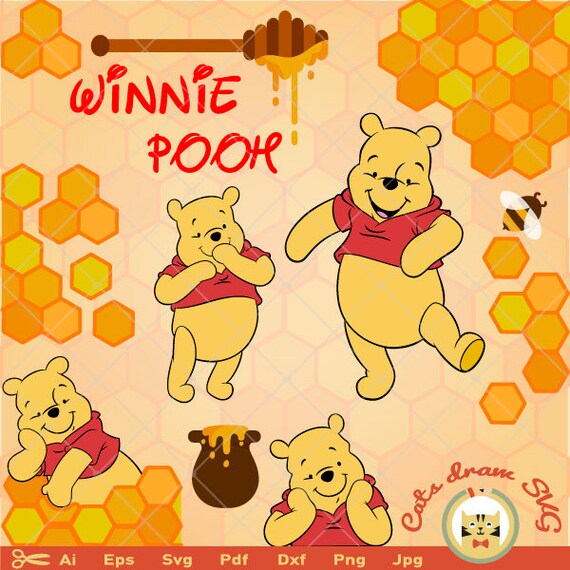 Download Winnie pooh Svg Bundle Winnie pooh cut files Dxf Eps & Png | Etsy
