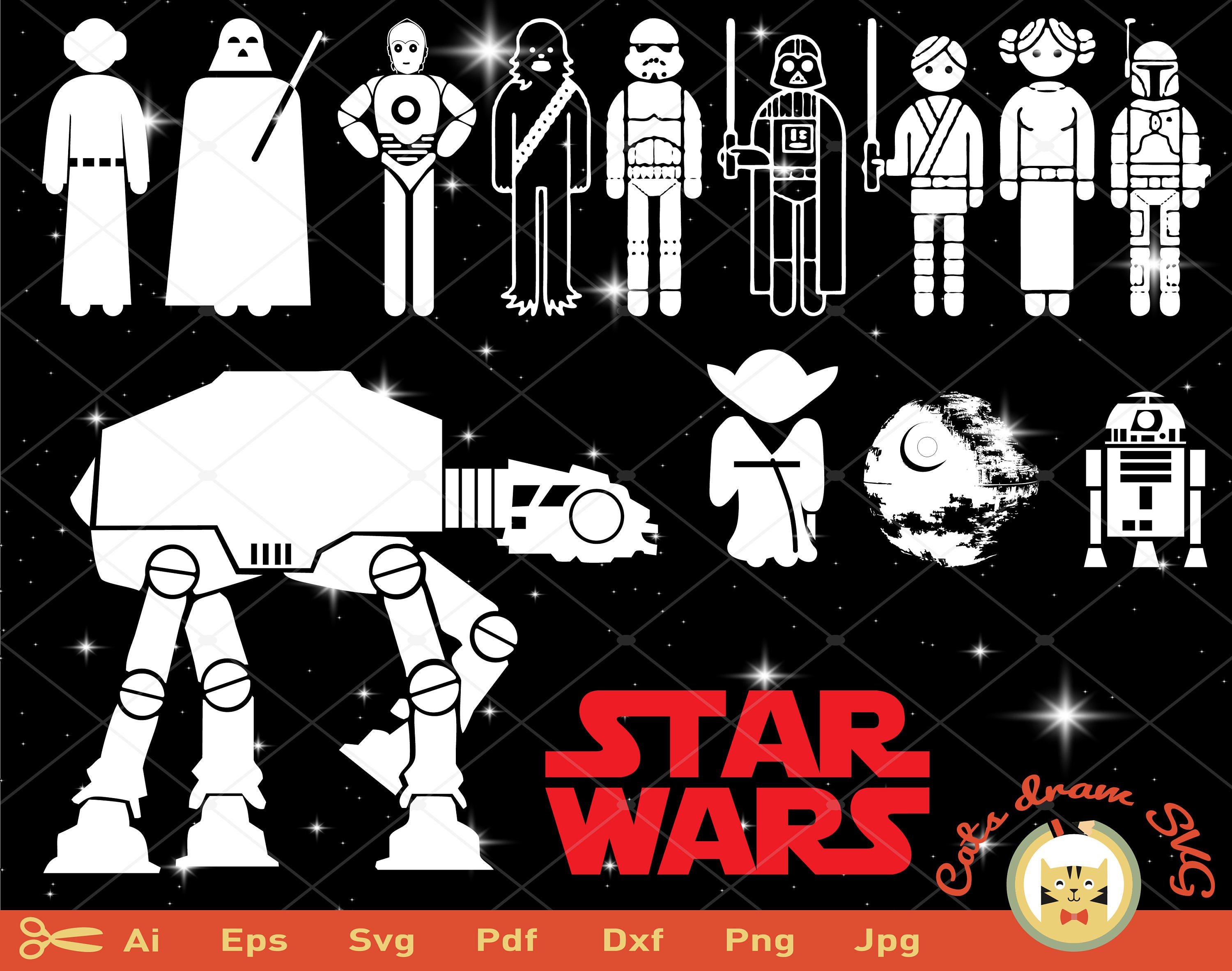 Download Star Wars Cricut SVG Designs Star Wars SVG Cut Files Star ...