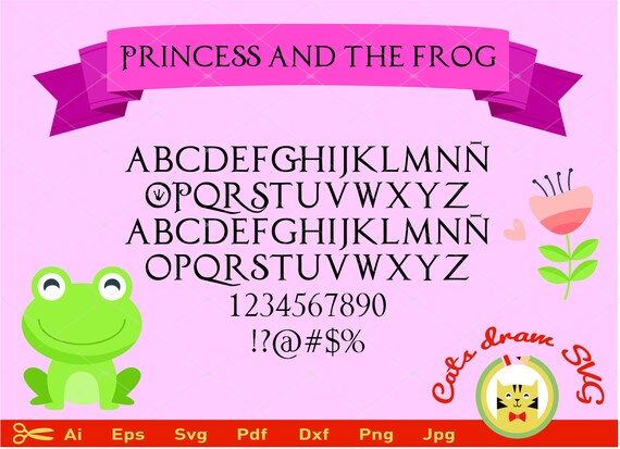 Download princess and the frog svg svg princess alphabet svg svg | Etsy
