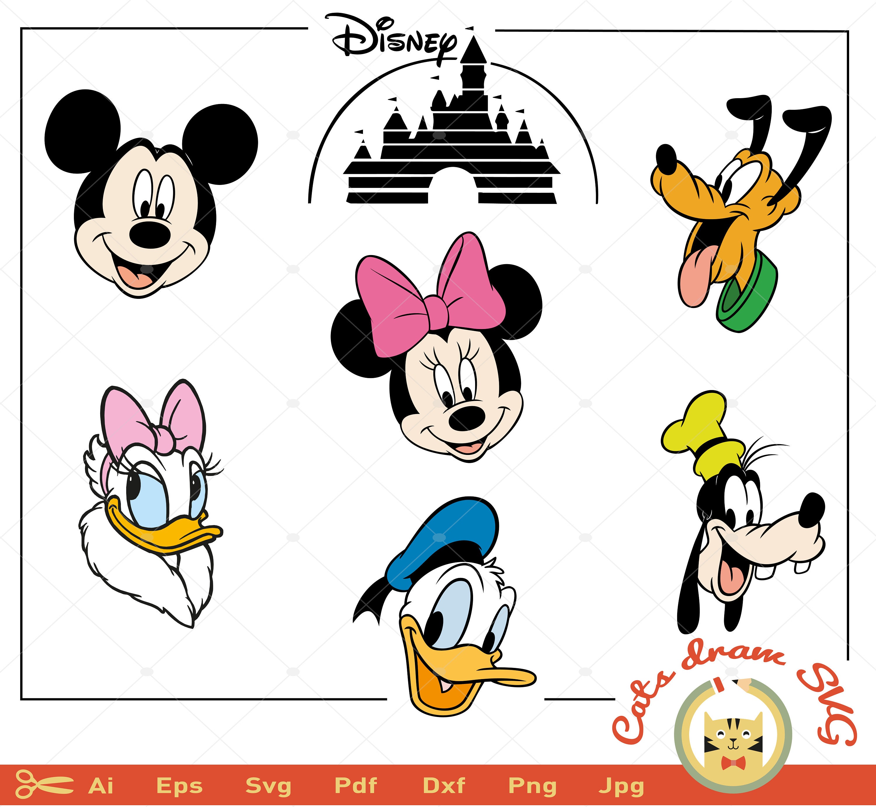 Download DISNEY SVG Donald duck svg Minnie Mouse svg Disney castle ...