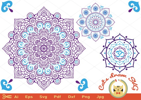 Download mandala svg mandala svg file mandala colorido svg Cameo | Etsy