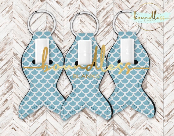 Chapstick Holder Keychain Pink Mermaid Tail l lip balm holder l Party Favor l Team Gift l Personalized Key Ring l Cozy l