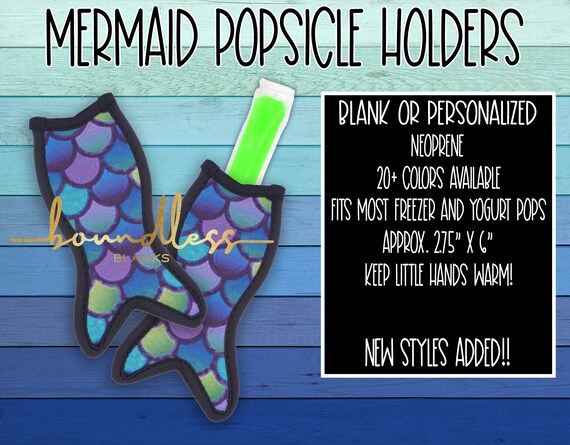 Purple and black mermaid popsicle holder blanks