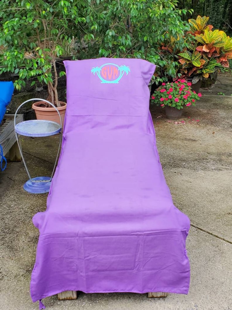 Beach Chair Cover Pool Chair Cover Monogrammed Beach Chair Etsy