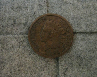 Indian Head cent 1891