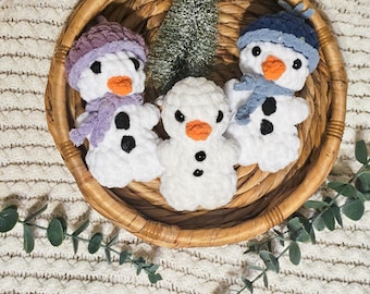 Crochet Snowman | Small Snowman Decoration | Handmade Winter Decor