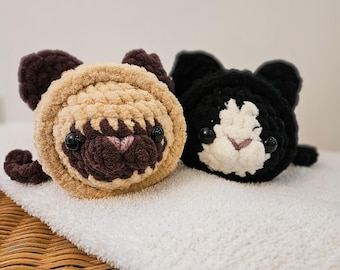 Cat Stress Ball Plush | Cat Stuffed Animal | Crochet Cat Ball |