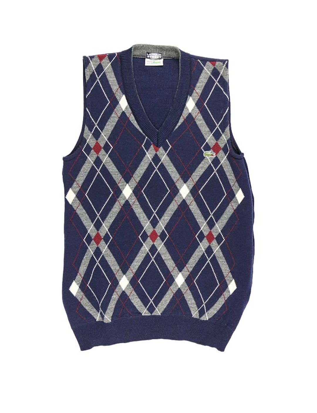 Vintage Lacoste Navy Argyle Sweater Vest XXL - Etsy
