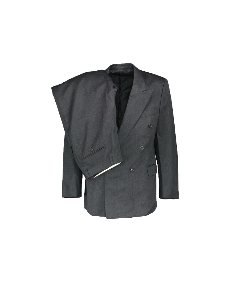 Yves Saint Laurent Double Breasted Black Suit 52R Etsy