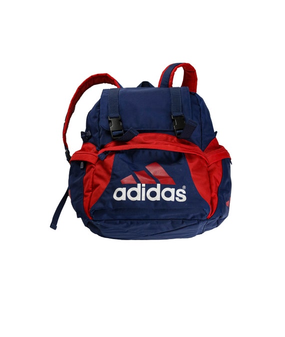 Vintage Adidas Backpack and Pouch Wallet 90s Navy/red - Etsy Hong Kong