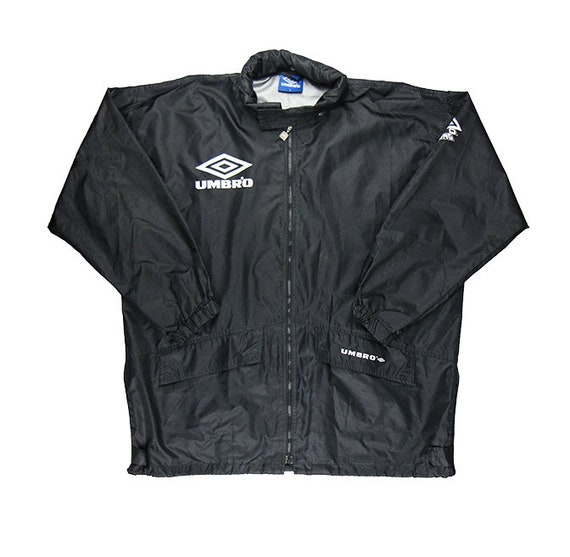 1990s umbro NYLON jacket tech Black y2k-