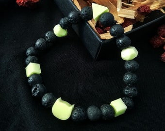 Glowing Bracelet, Cat glowing bracelet, Glow in the dark bracelet,
