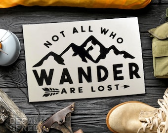 DECAL [Wander] Vinyl Decal | Adventure Decal | Mountain Decal | Car Window Decal | Laptop Decal | Water Bottle Decal | Car Decal
