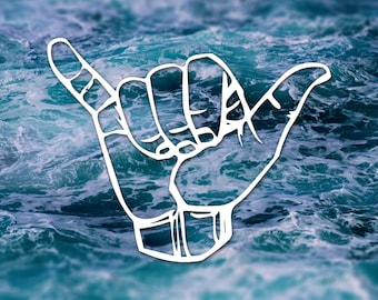 DECAL [Hang Loose] Vinyl Decal | Ocean Decal | Wave Decal | Shaka Decal | Car Window Decal | Laptop Decal | Water Bottle Decal | Car Decal