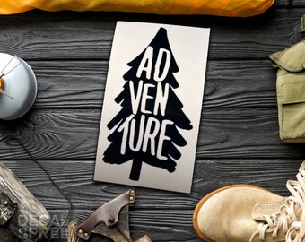 DECAL [Adventure Tree] Vinyl Decal | Nature Decal | Adventure Decal | Car Window Decal | Laptop Decal | Water Bottle Decal | Car Decal