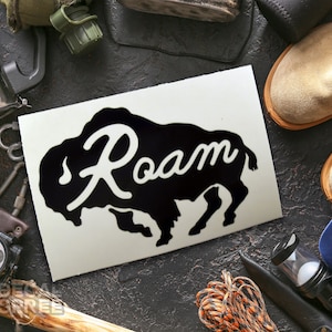 DECAL [Roaming Bison] Vinyl Decal | Bison Decal | Adventure Decal | Car Window Decal | Laptop Decal | Water Bottle Decal | Car Decal