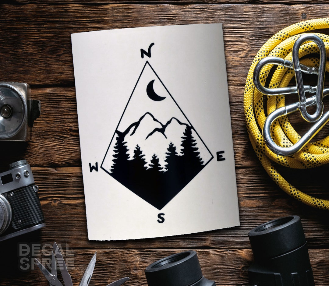 DECAL [nature's Compass] Vinyl Decal | Explore Decal | Adventure Decal ...