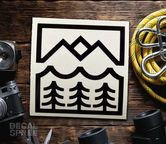 DECAL Nature Badge Vinyl Decal Nature Decal Adventure | Etsy