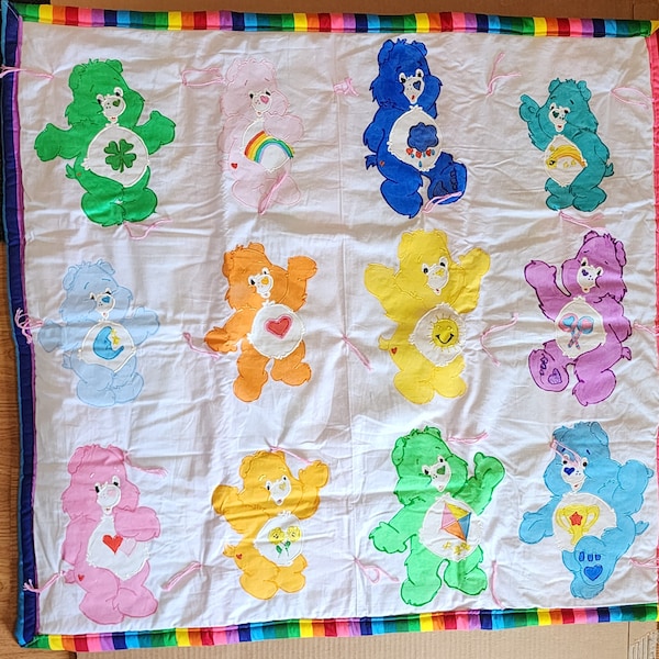 Care Bear Throw Blanket Etsy