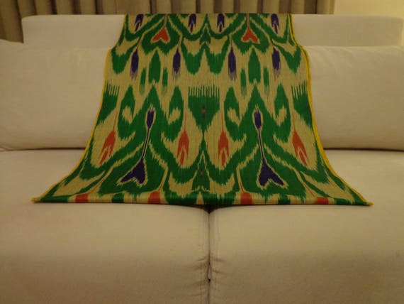 ikat by yard,brown ikat,grey ikay,yellow polka dot