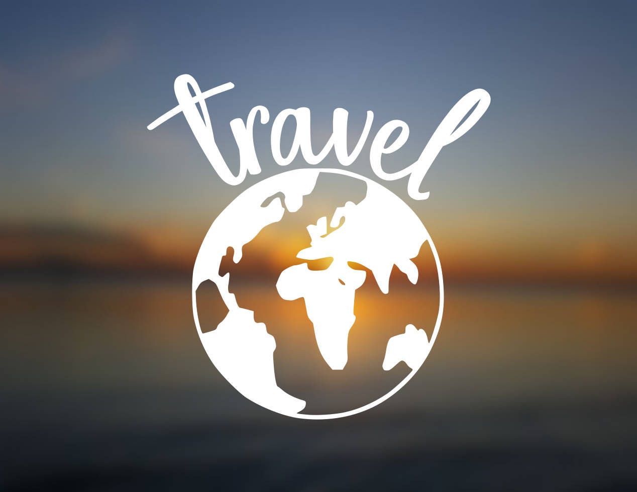 DECAL Travel The World Travel Decal Adventure Decal | Etsy