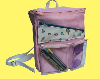 green aesthetic backpack