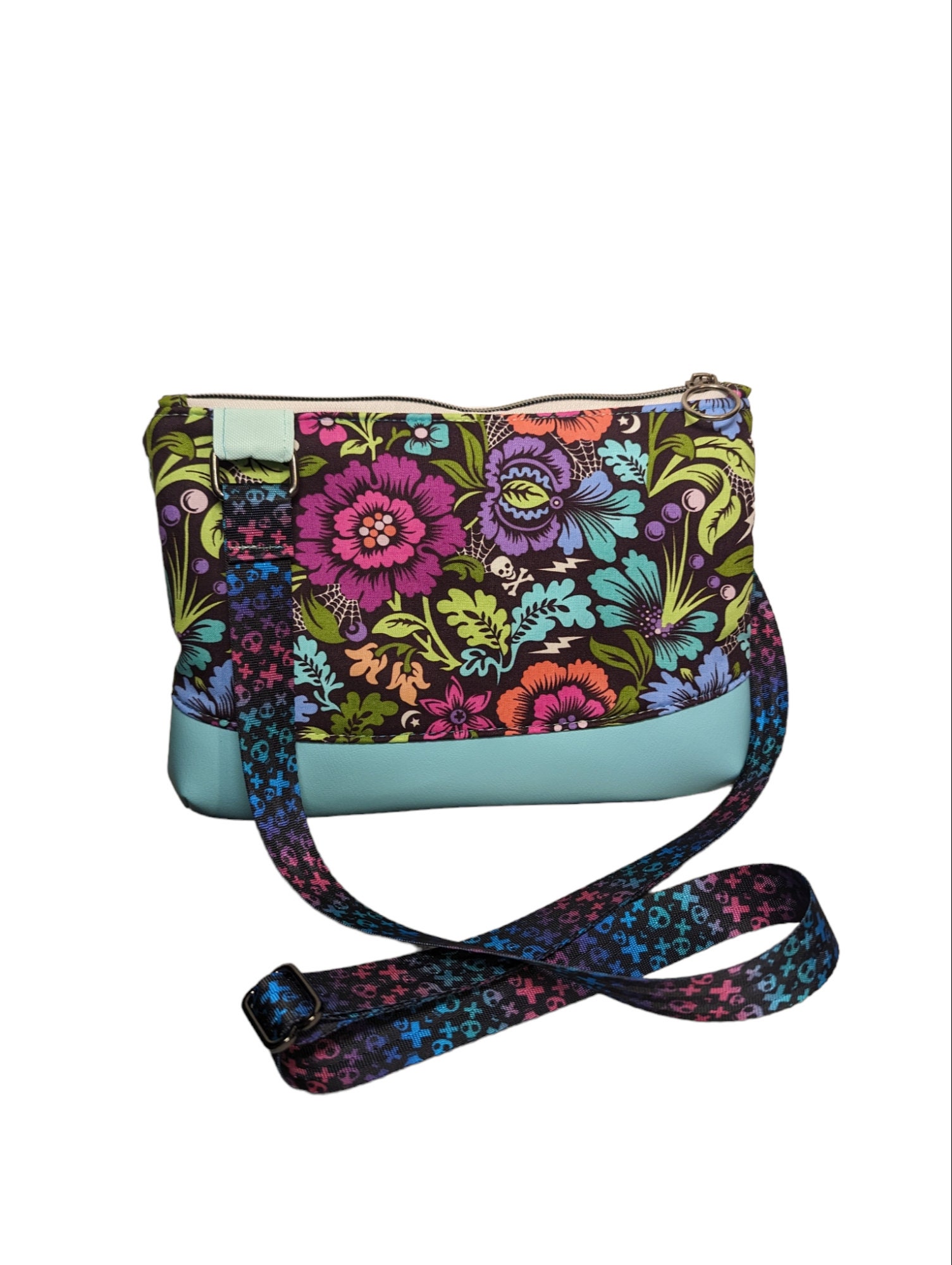 Tula Pink Nightshade Crossbody Bag With Adjustable Strap Etsy