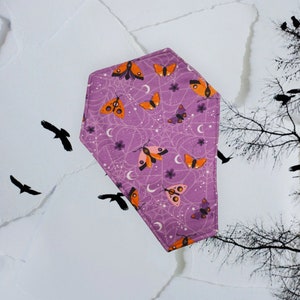 Coffin Shaped Burp Cloth, Spooky Halloween Baby Cloth