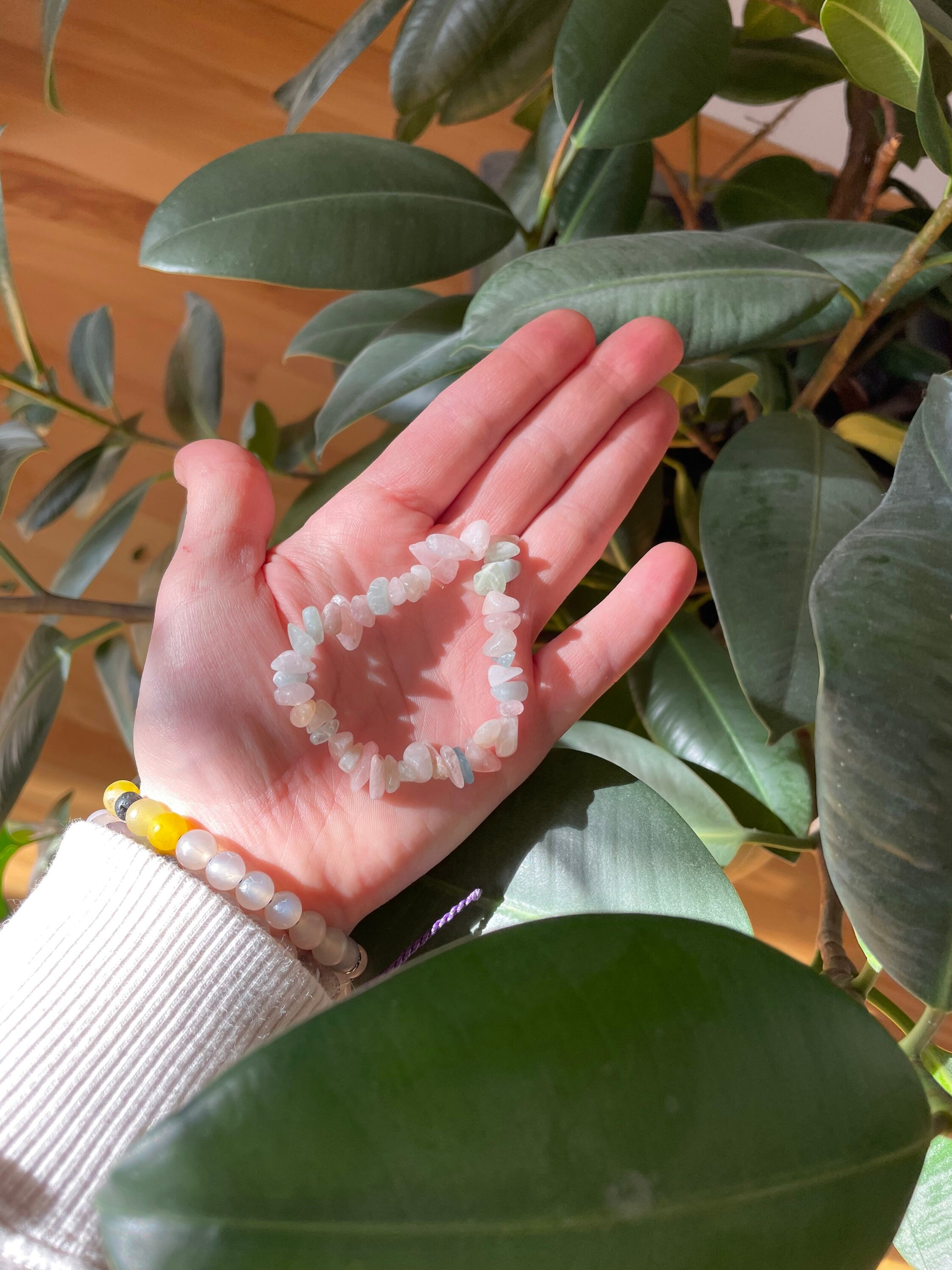 Crystal Chip Bracelet Hippie Boho Granola Couple Etsy