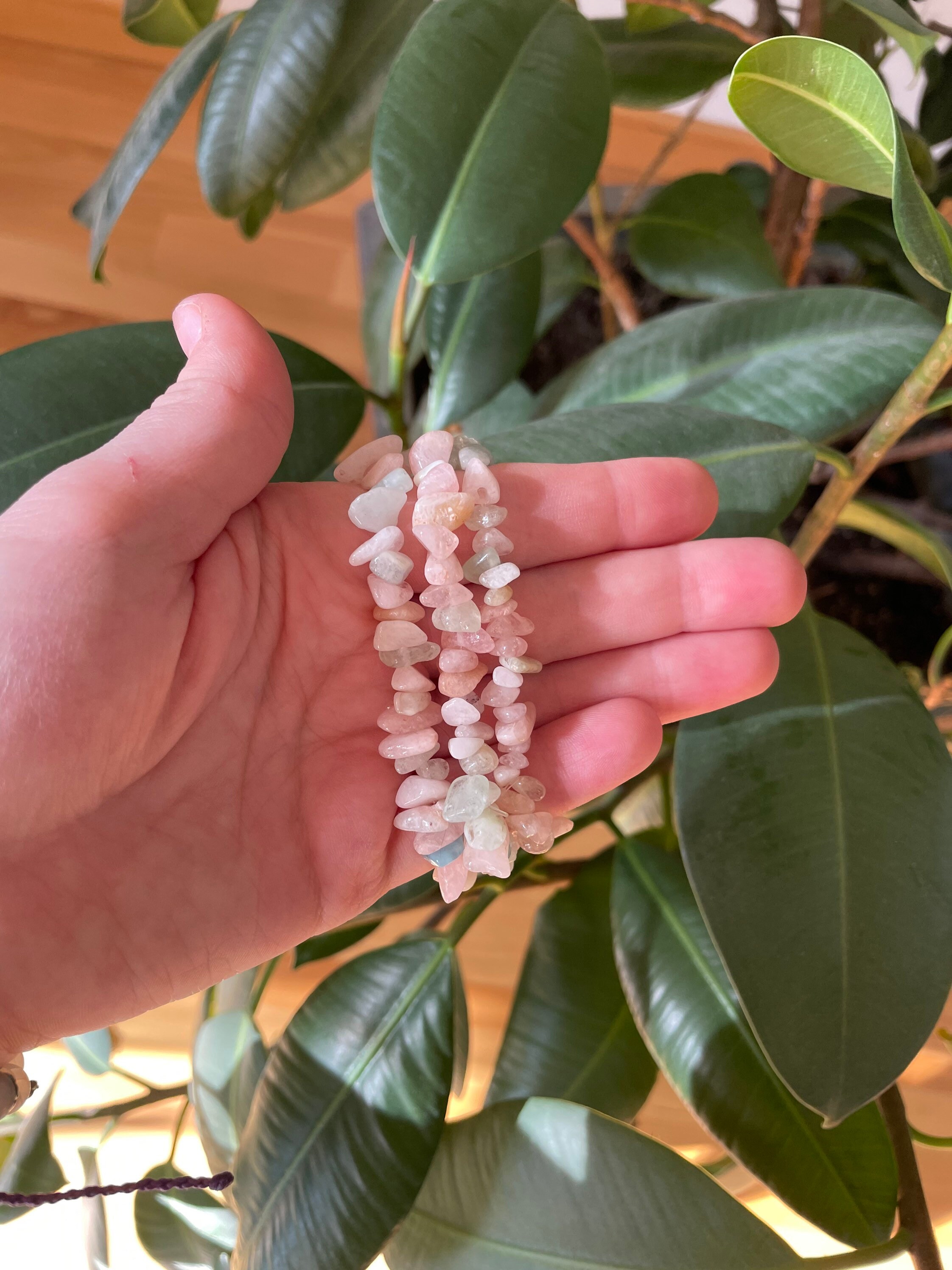 Crystal Chip Bracelet Hippie Boho Granola Couple Etsy