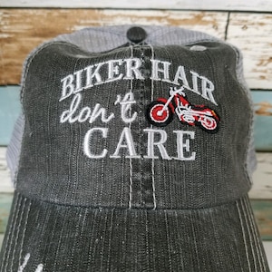 Biker Hair Don&#39;t Care Hat