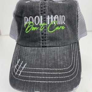 Pool Hair Don&#39;t Care Hat