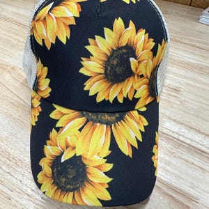 Sunflower Ponytail Hat