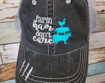 Farm Hair Don't Care Animals Hat