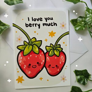 Carte de voeux vierge Love You Berry Much