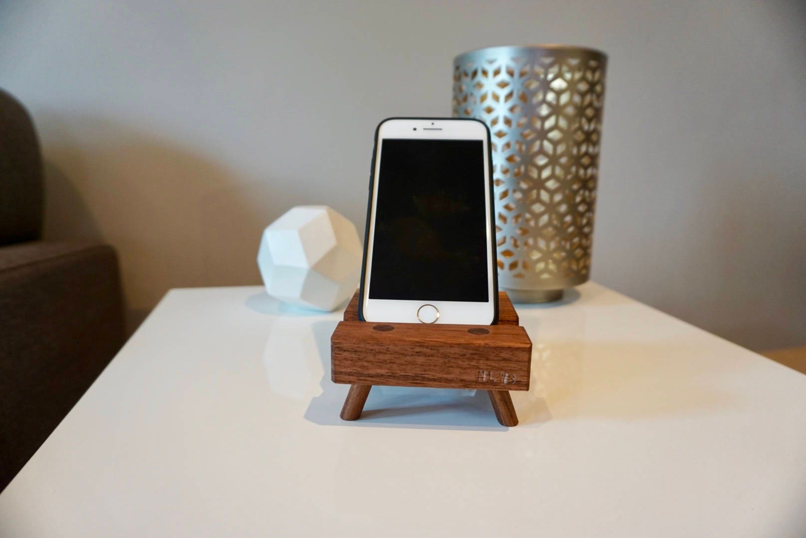 Mid Century Modern Phone Stand iPhone Desk Accessory Simple Etsy