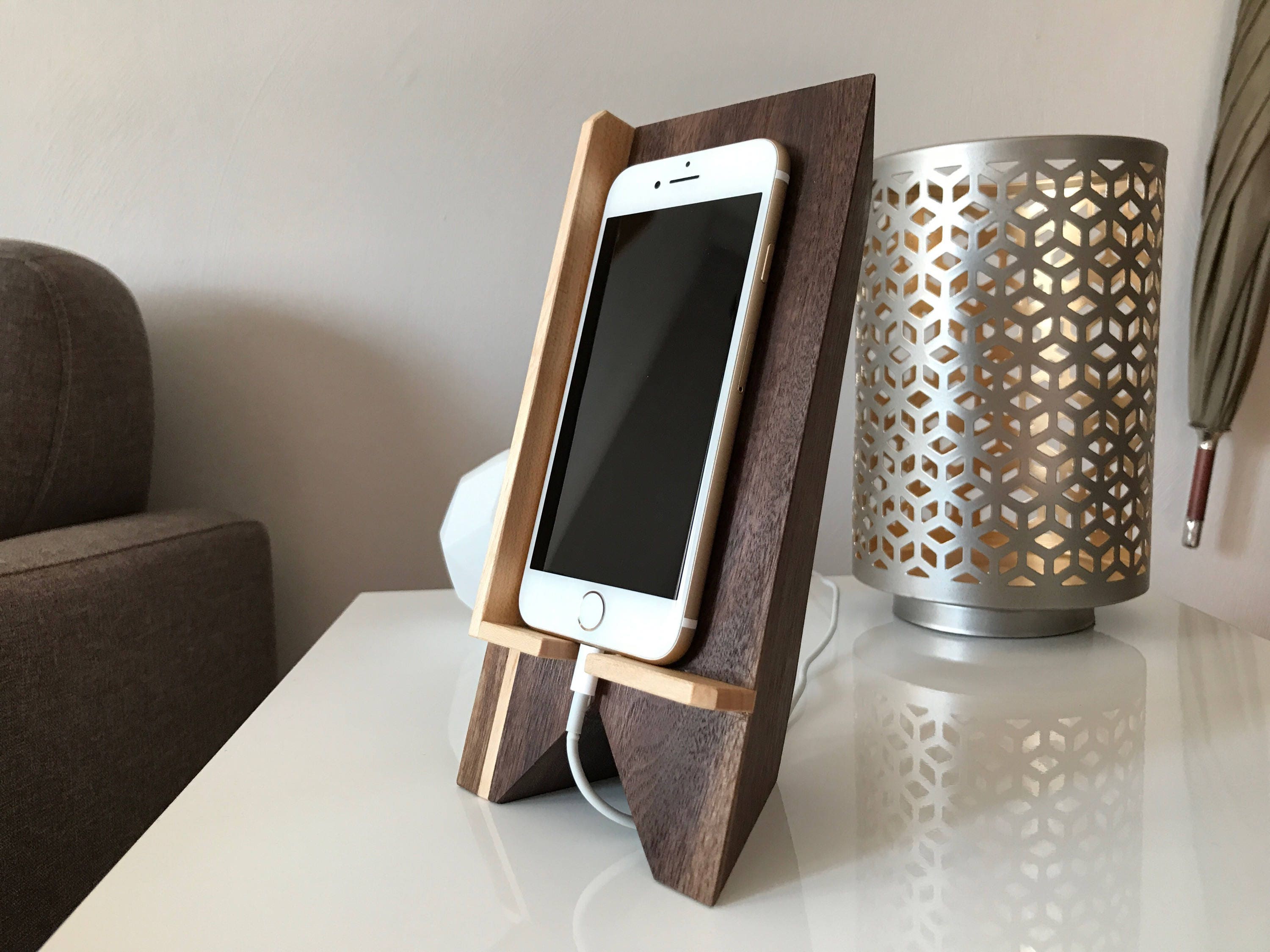Modern Phone Stand. Dual Position. Midcentury. Etsy UK