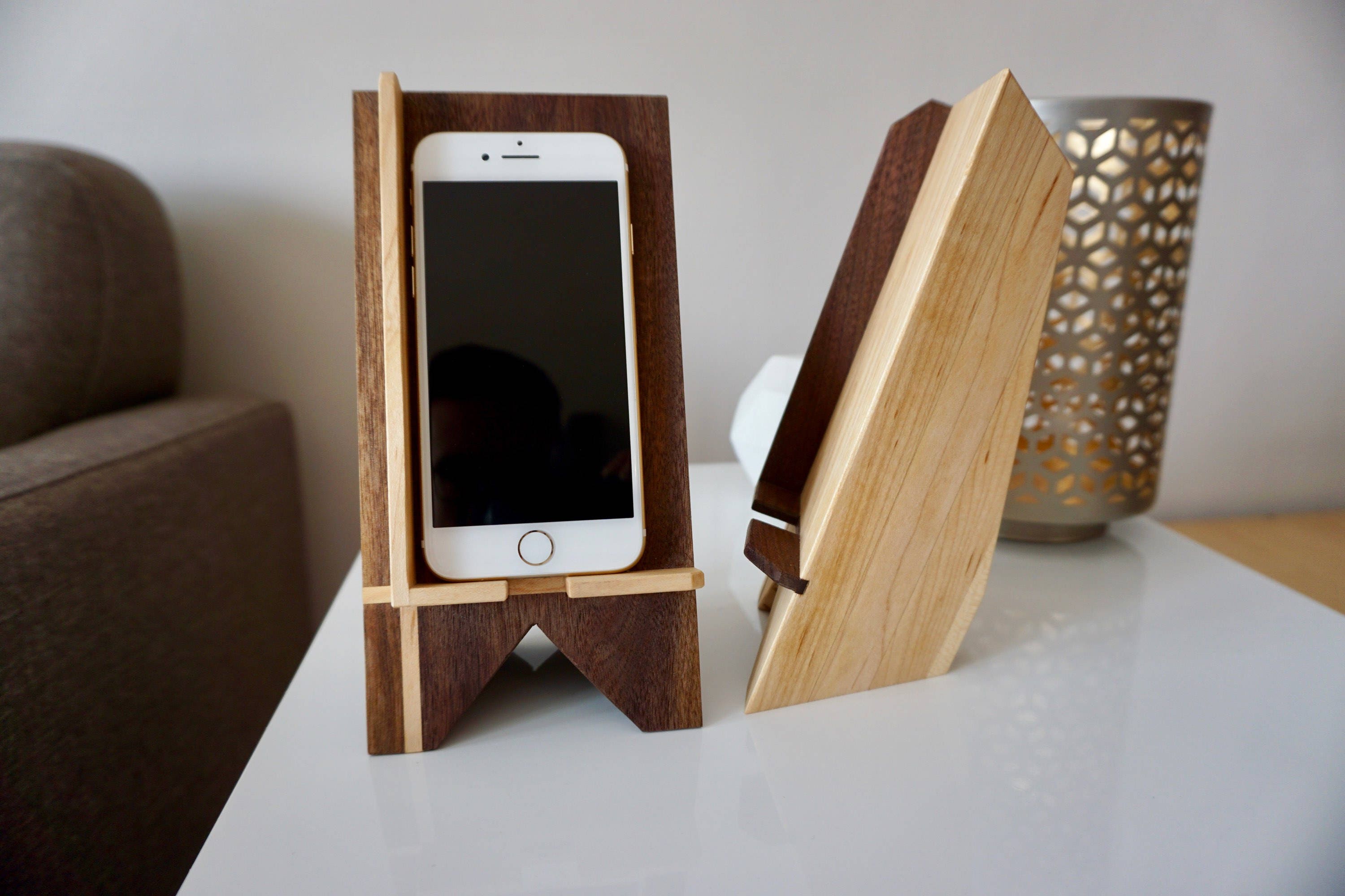 Modern Phone Stand. Dual Position. Midcentury. Etsy UK