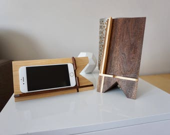 Modern Phone Stand. Dual Position. Mid-Century.