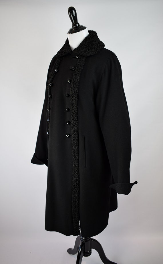 1940/50s Blouson Sleeve Double Breasted Coat // 4… - image 4