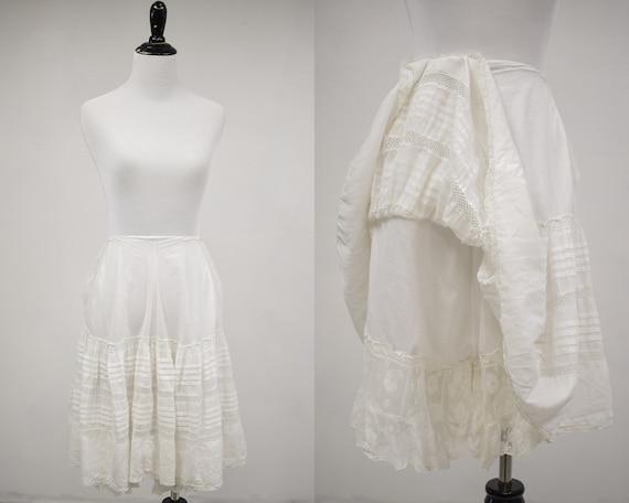 1910s Edwardian Lace Pantaloon Skirt // Antique 19