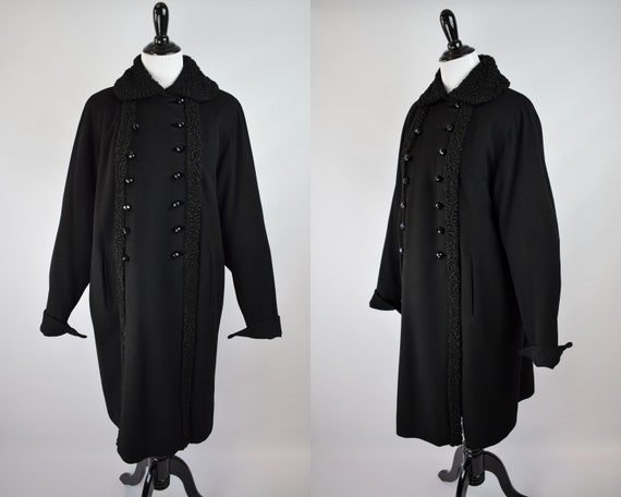 1940/50s Blouson Sleeve Double Breasted Coat // 4… - image 1